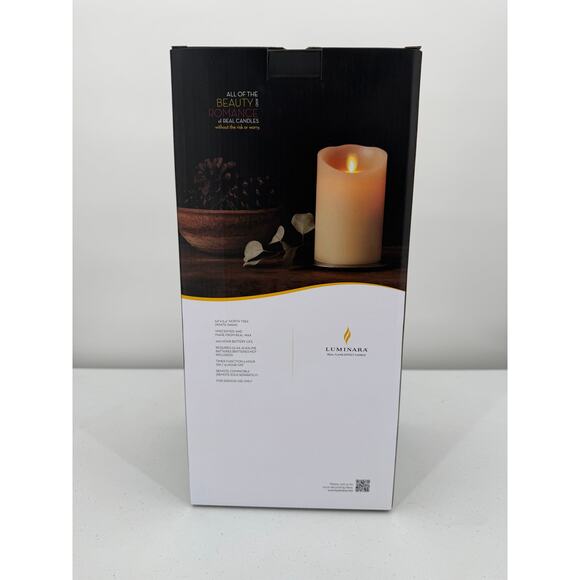 BRAND NEW Luminara Flameless Wax Glitter Candle North Tree White Swan 13 inches - Picture 4 of 7